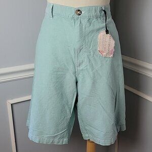 FREE PLANET NeW Faded Jade 100% Cotton Regular Fit Chino Style Flat Front Shorts